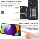 For Samsung Galaxy A71 4G Zipper Card Holder Phone Case(Black)