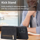 For Samsung Galaxy A71 4G Zipper Card Holder Phone Case(Black)