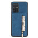 For Samsung Galaxy A71 4G Zipper Card Holder Phone Case(Blue)