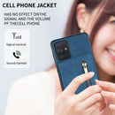 For Samsung Galaxy A71 4G Zipper Card Holder Phone Case(Blue)