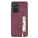 For Samsung Galaxy A71 4G Zipper Card Holder Phone Case(Wine Red)
