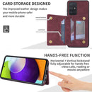 For Samsung Galaxy A71 4G Zipper Card Holder Phone Case(Wine Red)