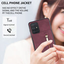 For Samsung Galaxy A71 4G Zipper Card Holder Phone Case(Wine Red)