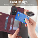 For Samsung Galaxy A71 4G Zipper Card Holder Phone Case(Wine Red)