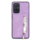 For Samsung Galaxy A71 4G Zipper Card Holder Phone Case(Purple)