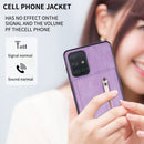 For Samsung Galaxy A71 4G Zipper Card Holder Phone Case(Purple)