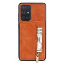 For Samsung Galaxy A71 4G Zipper Card Holder Phone Case(Brown)