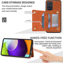 For Samsung Galaxy A71 4G Zipper Card Holder Phone Case(Brown)