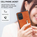 For Samsung Galaxy A71 4G Zipper Card Holder Phone Case(Brown)