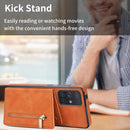 For Samsung Galaxy A71 4G Zipper Card Holder Phone Case(Brown)
