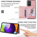 For Samsung Galaxy A71 4G Zipper Card Holder Phone Case(Rose Gold)