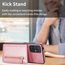 For Samsung Galaxy A71 4G Zipper Card Holder Phone Case(Rose Gold)