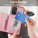 For Samsung Galaxy A71 4G Zipper Card Holder Phone Case(Rose Gold)