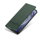 For vivo X80 Pro AZNS Magnetic Calf Texture Leather Phone Case(Dark Green)