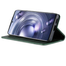 For vivo X80 Pro AZNS Magnetic Calf Texture Leather Phone Case(Dark Green)