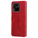 For Xiaomi Redmi 10C 4G Classic Calf Texture Flip Leather Phone Case(Red)
