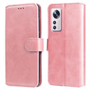 For Xiaomi 12 / 12X Classic Calf Texture Flip Leather Phone Case(Rose Gold)