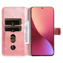 For Xiaomi 12 / 12X Classic Calf Texture Flip Leather Phone Case(Rose Gold)