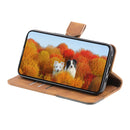 For Motorola Moto G22 Splicing Leather Phone Case(Brown)