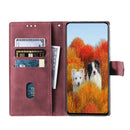 For Motorola Moto G22 Splicing Leather Phone Case(Red)