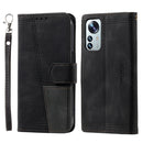 For Xiaomi 12 / 12X / 12S Splicing Leather Phone Case(Black)
