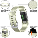 For FITBIT Charge 2 Checkered Metal Watch Band(Golden)