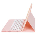 T800B Pen Slot Detachable Bluetooth Keyboard Leather Tablet Case For Samsung Galaxy Tab S8+/S7+/S7 FE(Pink)