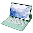 T800B Pen Slot Detachable Bluetooth Keyboard Leather Tablet Case For Samsung Galaxy Tab S8+/S7+/S7 FE(Mint Green)