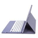 T800B Pen Slot Detachable Bluetooth Keyboard Leather Tablet Case For Samsung Galaxy Tab S8+/S7+/S7 FE(Purple)
