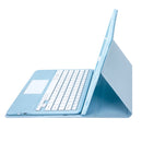 T800B-A Touch Pad Detachable Bluetooth Keyboard Leather Tablet Case For Samsung Galaxy Tab S8+/S7+/S7 FE(Sky Blue)
