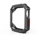 Carbon Fiber Contrast Color Protective Case For Apple Watch Series 7 41mm(Red)