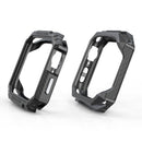 Carbon Fiber Contrast Color Protective Case For Apple Watch Series 7 41mm(Silver)