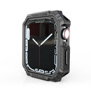 Carbon Fiber Contrast Color Protective Case For Apple Watch Series 7 45mm(Pewter)