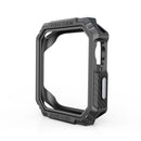 Carbon Fiber Contrast Color Protective Case For Apple Watch Series 7 45mm(Silver)