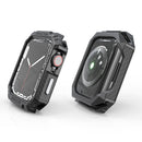 Carbon Fiber Contrast Color Protective Case For Apple Watch Series 7 45mm(Silver)