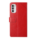 For Motorola Moto G82 Y Stitching Horizontal Flip Leather Phone Case(Red)
