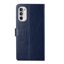 For Motorola Moto G82 Y Stitching Horizontal Flip Leather Phone Case(Blue)