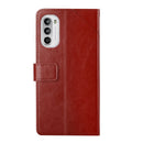 For Motorola Moto G82 Y Stitching Horizontal Flip Leather Phone Case(Brown)