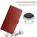 For Motorola Moto G82 Y Stitching Horizontal Flip Leather Phone Case(Brown)