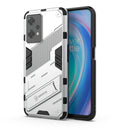 For OnePlus Nord CE 2 Lite 5G/Realme 9 Pro Punk Armor 2 in 1 Shockproof Phone Case with Invisible Holder(White)