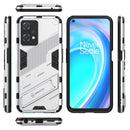 For OnePlus Nord CE 2 Lite 5G/Realme 9 Pro Punk Armor 2 in 1 Shockproof Phone Case with Invisible Holder(White)