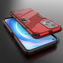 For OnePlus Nord CE 2 Lite 5G/Realme 9 Pro Punk Armor 2 in 1 Shockproof Phone Case with Invisible Holder(Red)