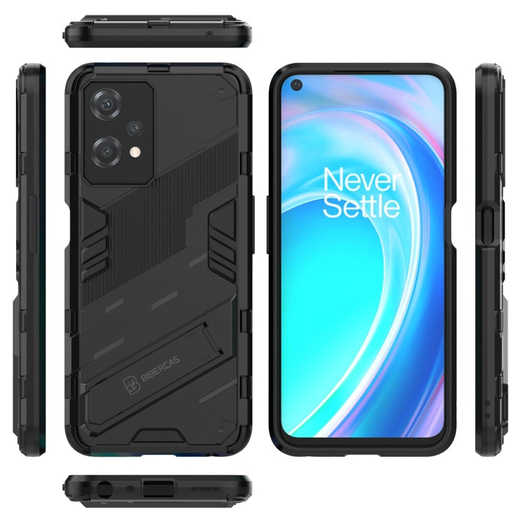 For OnePlus Nord CE 2 Lite 5G/Realme 9 Pro Punk Armor 2 in 1 Shockproof Phone Case with Invisible Holder(Black)