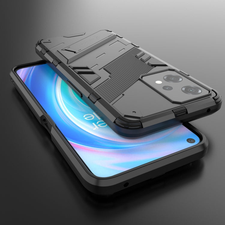 For OnePlus Nord CE 2 Lite 5G/Realme 9 Pro Punk Armor 2 in 1 Shockproof Phone Case with Invisible Holder(Black)