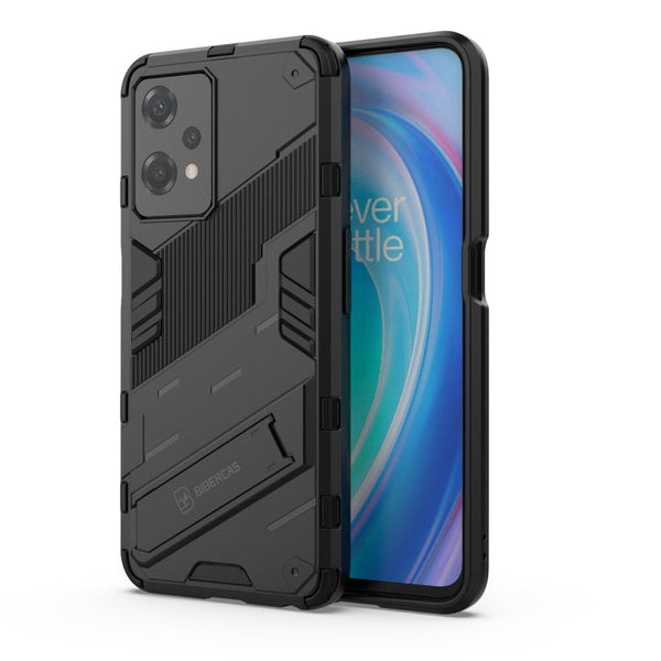 For OnePlus Nord CE 2 Lite 5G/Realme 9 Pro Punk Armor 2 in 1 Shockproof Phone Case with Invisible Holder(Black)