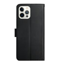 Genuine Leather Fingerprint-proof Horizontal Flip Phone Case For iPhone 14 Pro Max (Black)