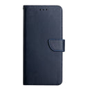 Genuine Leather Fingerprint-proof Horizontal Flip Phone Case For iPhone 14 Pro Max (Blue)