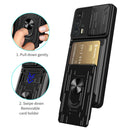 For Motorola Edge 20 Pro Sliding Camshield TPU+PC Phone Case with Card Slot(Dark Green)