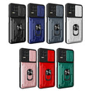 For Motorola Moto G100 Sliding Camshield TPU+PC Phone Case with Card Slot(Black)