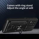 For Motorola Moto G100 Sliding Camshield TPU+PC Phone Case with Card Slot(Black)